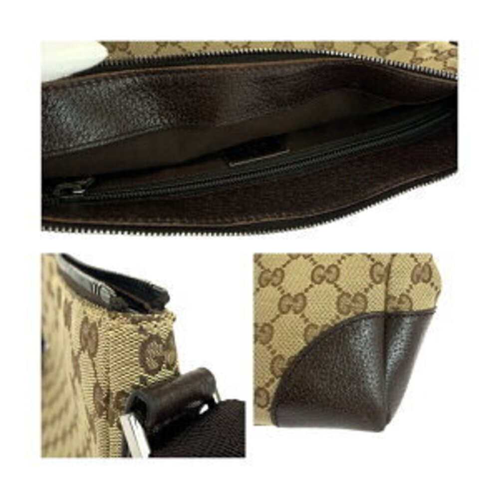 Gucci bag Beige shoulder brown canvas messenger Tan GG - Picture 6 of 10